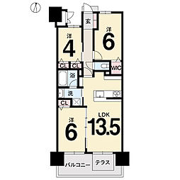 ロイヤルガーデン千舟町 3LDKの間取図画像
