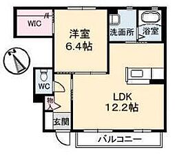 シャーメゾンゆう 2LDKの間取図画像