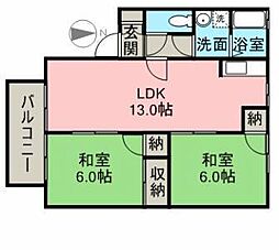 間取図画像 2LDK