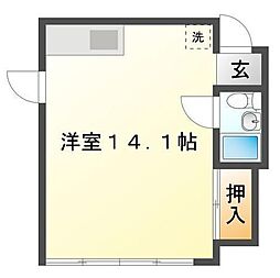 水主ビル ワンルームの間取図画像