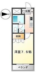 オレンジハウス・T 1Kの間取図画像