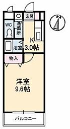 エストゥディオKATO 1Kの間取図画像