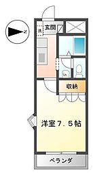 オレンジハウス・T 1Kの間取図画像