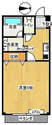 グラン・メゾン・トレビC 1Kの間取図画像