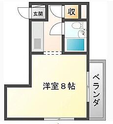 コーポ新玉 ワンルームの間取図画像