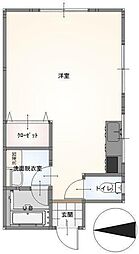 エグゼ・サン・ヨウ ワンルームの間取図画像