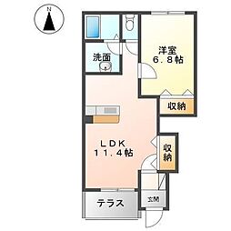 アンレーヌシャトレーン 2LDKの間取図画像