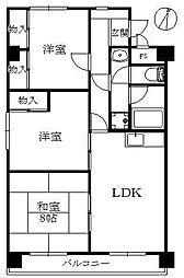 第5水野マンション 3LDKの間取図画像