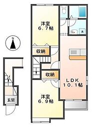 間取図画像 2LDK