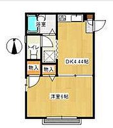 コーポ東雲 1DKの間取図画像