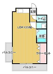 第3サンワビル ワンルームの間取図画像