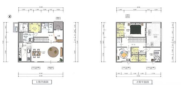 建物プラン例　・建物価格：2、220万円・建物面積：111.22？(33.66坪)　キッチン横のパントリーも充実しており、共働きで忙しい毎日に「ゆとり」を生み出す住まいです。