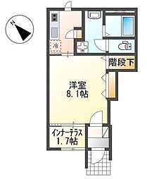 ヴォラーレ 1階1Kの間取り
