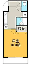 グリーンピアA 1Kの間取図画像