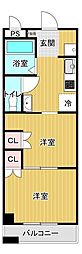アビーロード西条 2Kの間取図画像