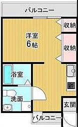 Joy・アンジュ 1DKの間取図画像