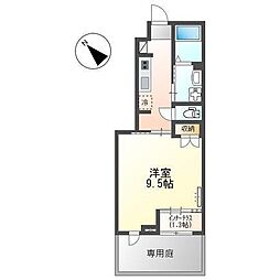 カナン喜多川 1Kの間取図画像