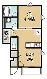 アレグリア 1LDKの間取図画像