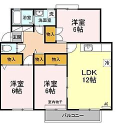 メゾン・ド・リヴェール 3LDKの間取図画像