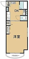 マルイブーゲンビリア 1DKの間取図画像