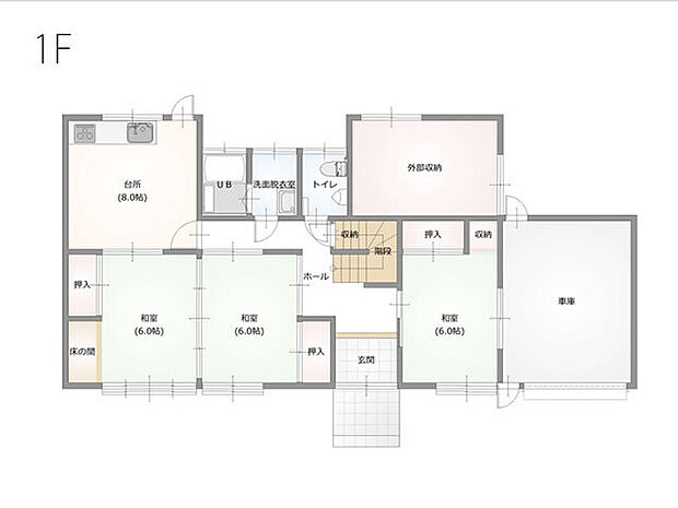 西条市福武甲 一戸建(5K)の間取り