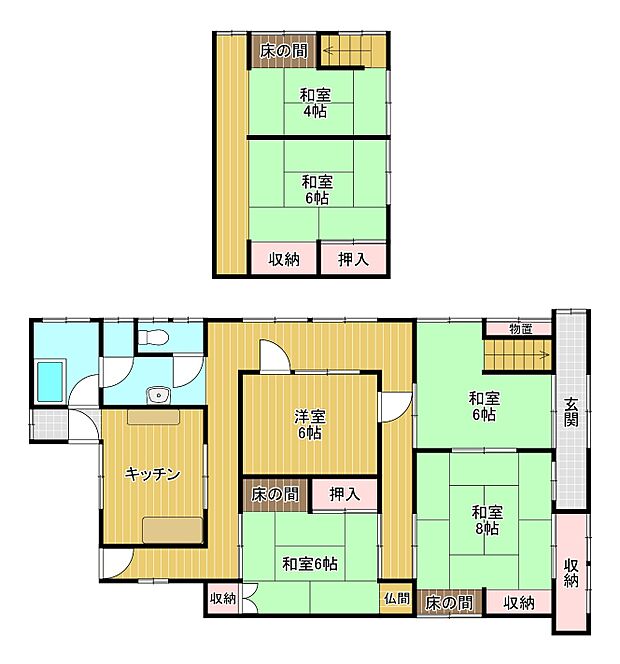 西条市氷見丙 一戸建(6K)の間取り