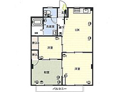 コーポラス伊賀 3LDKの間取図画像