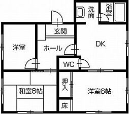 フレグランスKE 3DKの間取図画像