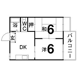 間取図画像 2DK