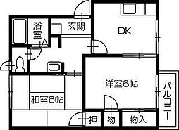 フレグランスKH 3DKの間取図画像