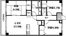 間取図画像 3LDK