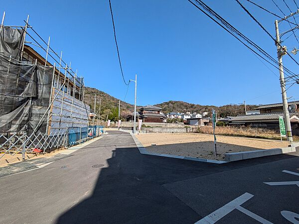 分譲地入口。閑静な住宅街です