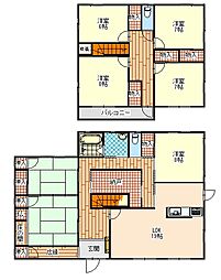高松市鬼無町山口 一戸建 7SLDKの間取り