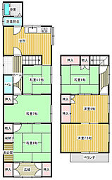 多喜浜4丁目貸家 6DKの間取り