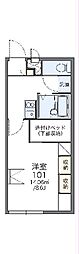 レオパレス中萩 210 2階1Kの間取り