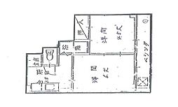 ハイツ寿 3階2Kの間取り
