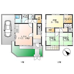 高知市神田 3LDK 戸建（初期費用減額CP） 2階3LDKの間取り