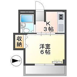 高知市朝倉東町 1K 最上階(初期費用減額CP) 3階