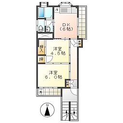 高知市中水道 2DK 2F 2階