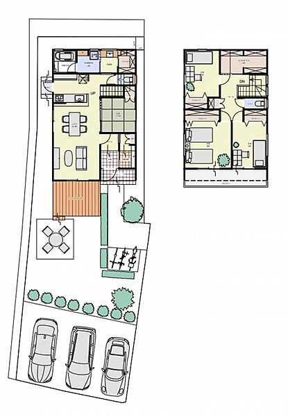 建物プランについては、現状上物があり、土地のイメージが分かりづらいと思われますので、参考プランを入れております。