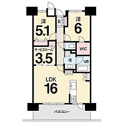 ポレスター越前町 2SLDKの間取図画像