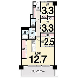 アーネスト能茶山 3LDKの間取図画像