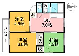 間取図画像 3DK