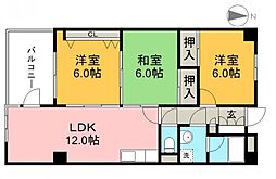 レジデンス扇 3LDKの間取図画像