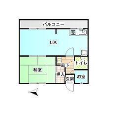 宝永マンション 1LDKの間取図画像