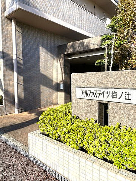エントランス入口付近。植栽の手入れも行き届いています。