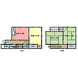 北川・貸家 3DKの間取り