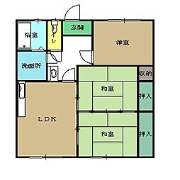 ハイツ南国 3LDKの間取図画像