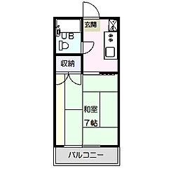 サンスポット 1Kの間取図画像