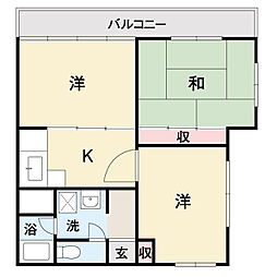 間取図画像 3DK